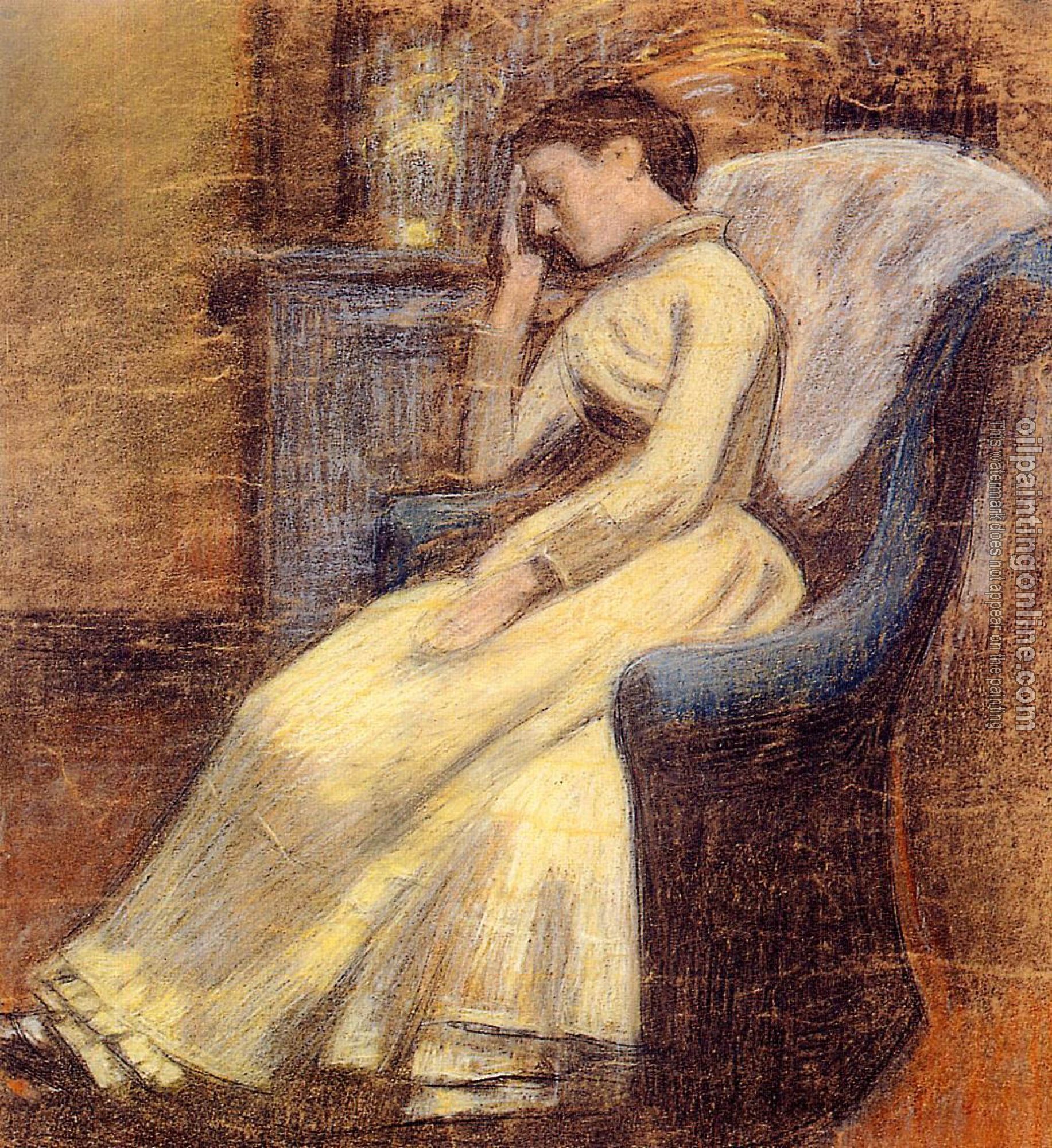 Lemmen, Georges - Julie Lemmen Sleeping in an Armchair